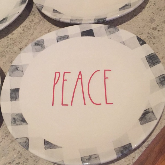 LAST SET: Rae Dunn “Cheer, Joy, Peace & Merry”ceramic plates - Picture 6 of 8